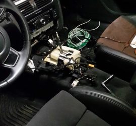 Установка подсветки ног Audi A4 B8 отчёт